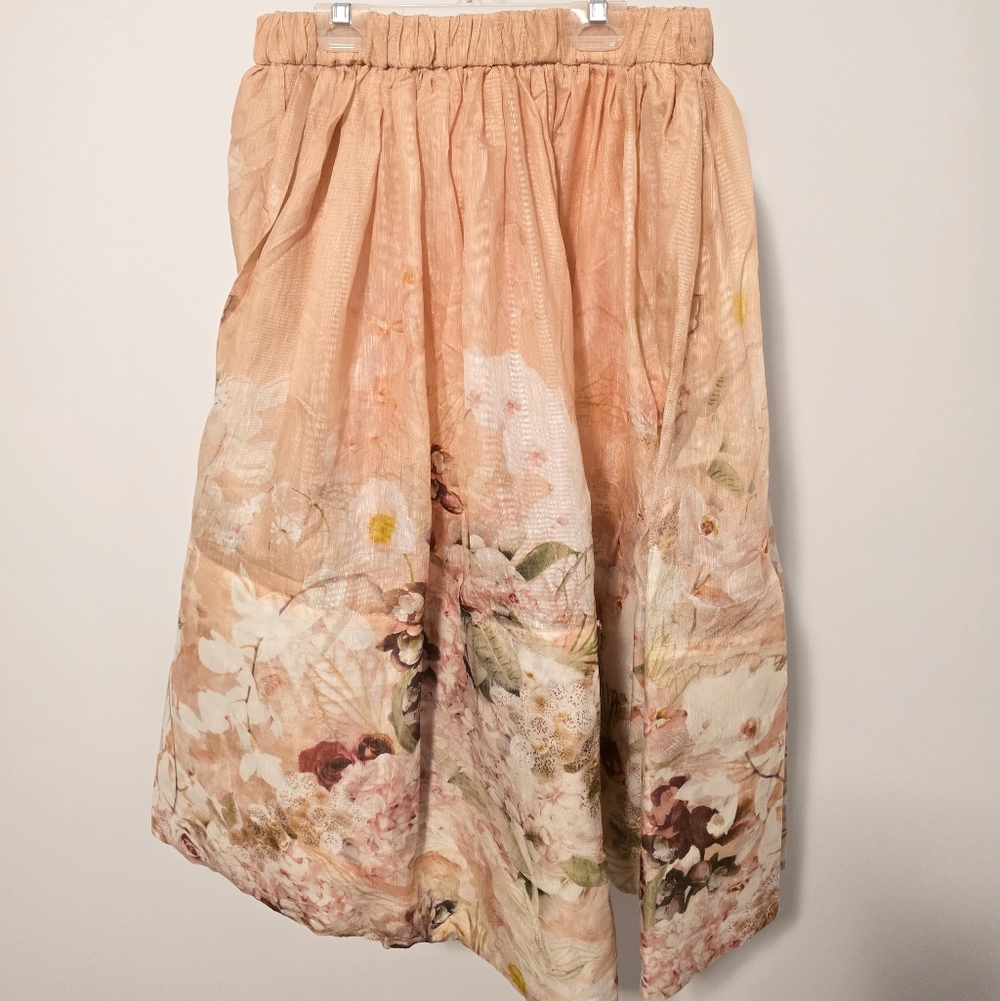 Zimmermann Blush Floral Midi Skirt - Picture 3 of 8